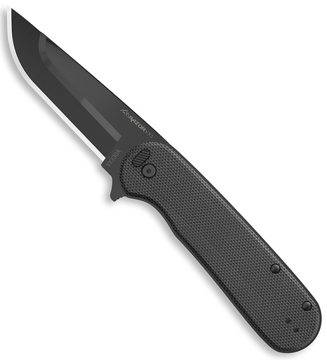 [743404702360] Outdoor Edge VX330A Razor VX3 EDC 3" Folding Drop Point Plain Black 420J2 SS Blade, Green G10 Handle