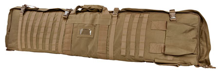 [814108013912] NcStar CVSM2913T VISM Deluxe Rifle Case with MOLLE Webbing, ID Window, Padding  &  Tan Finish Folds out to 66" L x 35" W Shooting Mat 48" L x 11" H x 1.75" D Interior Dimensions