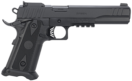 [741566907234] Girsan 395075 Witness2311  10mm Auto 15+1 6" Black Steel Barrel, Black Optic Ready/Serrated Steel Slide, Black Polymer Frame w/Beavertail  &  Picatinny Rail, Black Checkered Polymer Grip, Ambidextrous