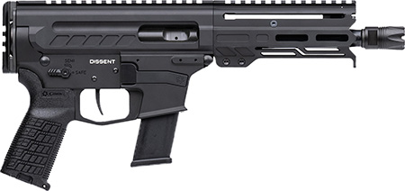 [810148625863] CMMG 45A4C0FAB Dissent MKG 45 ACP 13+1 6.50" Black Nitride Medium Taper Threaded Barrel, CMMG 5.5" M-LOK Handguards, Black Armor Cerakote Aluminum Picatinny Rail Receiver, CMMG Zeroed Grips