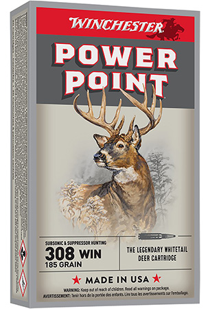 [020892223301] Winchester Ammo X308SUBX Power-Point  308Win 185gr 20 Per Box/10 Case