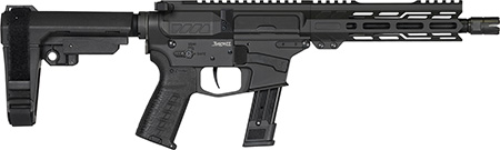 [810148624866] CMMG 92A0B0FAB Banshee MK17 9mm Luger 21+1 8" Black Nitride Medium Taper Threaded Barrel, EML 7" M-LOK Handguards, Black Armor Cerakote Aluminum Picatinny Rail Receiver, CMMG Zeroed Grips