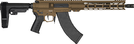 [810148624545] CMMG 76AB60AMB Banshee MK47 7.62x39mm 30+1 12.50" Black Nitride Medium Taper Threaded Barrel, EML 11" M-LOK Handguards, Midnight Bronze Cerakote Aluminum Picatinny Rail Receiver, CMMG Zeroed Grips