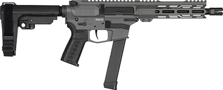 [810148625207] CMMG 99A3B0FTNG Banshee MKGS 9mm Luger 33+1 8" Black Nitride Medium Taper Threaded Barrel, EML 7" M-LOK Handguards, Tungsten Cerakote Aluminum Picatinny Rail Receiver, CMMG Zeroed Grips