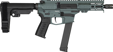 [810148625085] CMMG 99A890FCG Banshee MKGS 9mm Luger 33+1 5" Black Nitride Medium Taper Threaded Barrel, EML 4" M-LOK Handguards, Charcoal Green Cerakote Aluminum Picatinny Rail Receiver, CMMG Zeroed Grips
