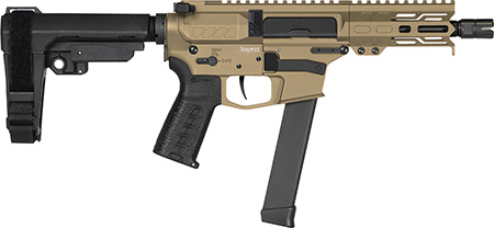 [810148625092] CMMG 99A890FCT Banshee MKGS 9mm Luger 33+1 5" Black Nitride Medium Taper Threaded Barrel, EML 4" M-LOK Handguards, Coyote Tan Cerakote Aluminum Picatinny Rail Receiver, CMMG Zeroed Grips