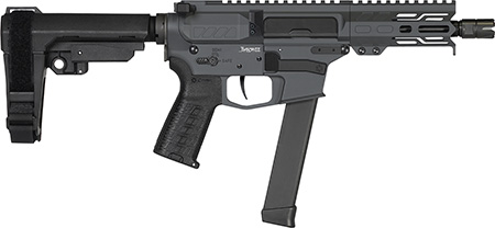 [810148625115] CMMG 99A890FSG Banshee MKGS 9mm Luger 33+1 5" Black Nitride Medium Taper Threaded Barrel, EML 4" M-LOK Handguards, Sniper Gray Cerakote Aluminum Picatinny Rail Receiver, CMMG Zeroed Grips