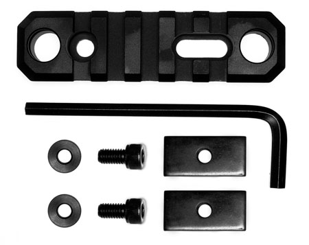 [811071011921] GrovTec US Inc GTSW192 3.1 Inch 5 Slot with Push Button Bases Stock AR  Black Anodized