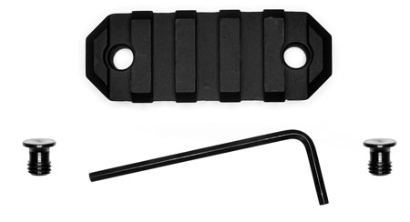 [811071012270] GrovTec US Inc GTSW227 2.2 Inch 5 Slot Keymod  Black Anodized