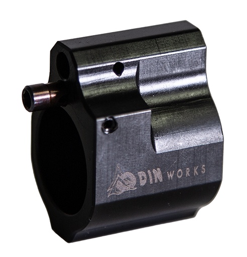 [850048530591] Odin Works GBADJSLIM Gas Block Low Profile .750" Rifle Black Nitride Carbon Steel