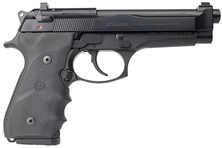 [082442815534] Beretta USA J92F700M 92FS Brigadier Full Size Frame 9mm Luger 15+1 4.70" Black Inox Steel Barrel, Black Bruniton Serrated Steel Slide, Black Aluminum Frame w/Beavertail, DA/SA, Ambidextrous