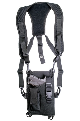 [811071011747] GrovTec US Inc GTHL14905R Trail Pack  Shoulder Black 1000D Nylon Harness Fits Large Semi-Auto Fits 4.50-5" Barrel Right Hand