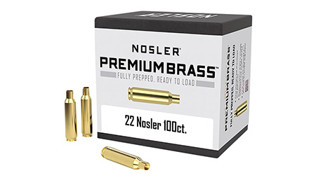 [054041100670] Nosler 10067 Premium Brass Unprimed Cases 22Nosler Rifle Brass 100/Box