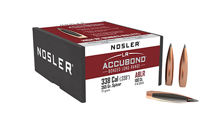 [054041584548] Nosler 58454 AccuBond Long Range 338Cal 265gr Spitzer Point Boat Tail 100/Box