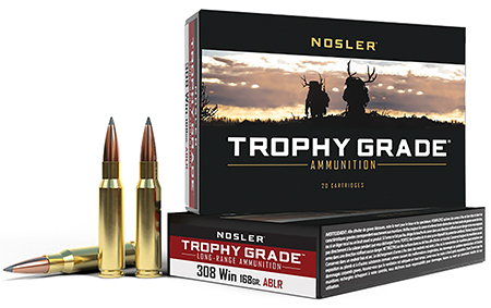 [054041601016] Nosler 60101 Trophy Grade Long-Range 308Win 168gr Nosler Spitzer AccuBond Long Range 20 Per Box/10 Case