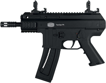 [689585856648] Blue Line Solutions 4150060 TacOps Pk 22 LR 22+1/110+1 5" Black Anodized Steel Barrel, Picatinny Rail Receiver, Black Aluminum Frame w/Picatinny Rail