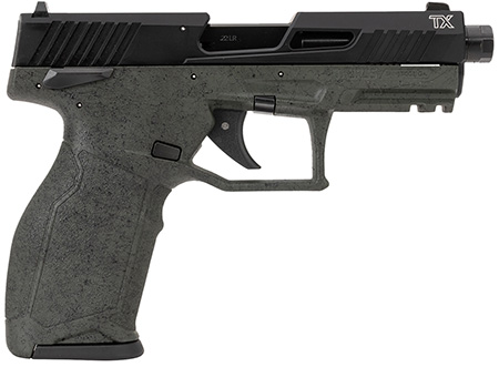 [725327942627] Taurus 1-2TX22141SP2-10 TX22 Gen 2 Full Size Frame 22 LR 10+1 4.10" Threaded Barrel, Serrated Slide, Polymer Frame w/Picatinny Rail, Right Hand