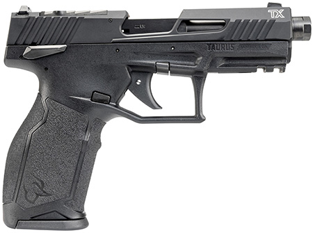 [725327941996] Taurus 12TX22P14110 TX22 T.O.R.O Gen 2 Full Size Frame 22 LR 10+1 4.10" Matte Black Threaded Barrel, Black Cerakote Optic Ready/Serrated Slide, Polymer Frame w/Picatinny Rail, Right Hand