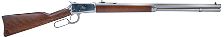 [727962709689] Heritage Mfg H9204524F9 92 Ranch Hand 45 Colt (Long Colt) 12rd 24" Stainless Polished Octagon Barrel, Polished Stainless Steel Receiver, Fixed Hardwood Stock