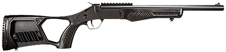 [754908900404] Rossi SSPS45BKIT Survival Stow  &  Go Bag Kit 45 Colt (Long Colt) 1rd 16" Black Oxide Single Shot Barrel, Black Oxide Picatinny Rail, Thumbhole w/Shell Holder Synthetic Stock, Carry Bag