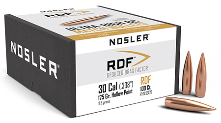 [054041531702] Nosler 53170 RDF Match 30Cal 175gr Hollow Point Boat Tail 100/Box