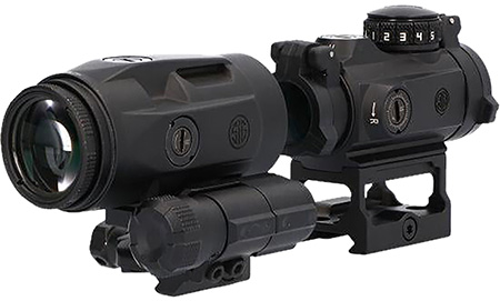 [798681699155] Sig Sauer Electro-Optics SORJMSR101 Romeo-MSR Gen II w/Juliet3 Black 1x/3x 20mm/22mm 2 MOA Red Dot Juliet 3 Micro Magnifier