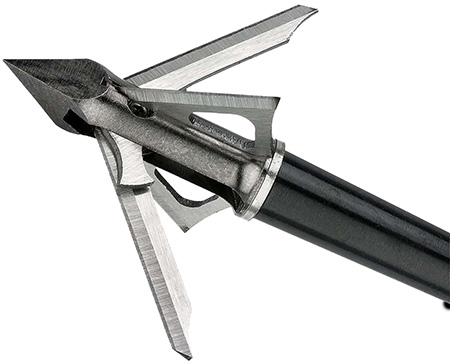 [050301298002] Muzzy 298 Trocar HBX Broadhead Chisel Tip Stainless Steel Ferrule Blades 100 gr/3 Per Pack