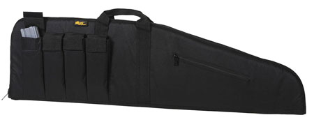 [663306200453] US PeaceKeeper P20045 MSR Case Water Resistant Black 600D Polyester w/ Brushed Tricot Liner 2" Padding  &  Lockable Zippers