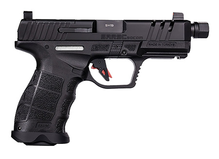 [810075874075] SAR USA SAR9CSOCOMBL SAR9 C  Compact Frame 9mm Luger 21+1 4" Black Steel Barrel, Black Steel Optic Ready/Ported/Serrated Slide, Black Polymer Frame w/Picatinny Rail, Interchangeable Backstrap Grip