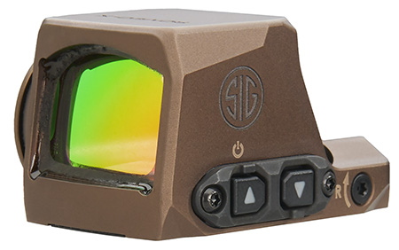 [798681697717] Sig Sauer Electro-Optics SORX1202 Romeo-X Compact Flat Dark Earth 1x24mm 2 MOA Red Dot/32 MOA Circle Reticle, Fits Sig P365 Pistol