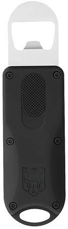 [099654043105] CobraTec Knives CTOTFBOBLK Bottle Opener  Black Aluminum/Stainless Steel