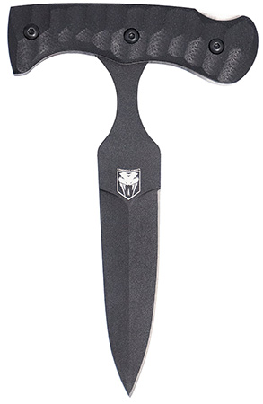 [099654046465] CobraTec Knives FG10PD Folding Push Dagger  2.88" Folding Dagger Plain Black D2 Steel Blade, 4.06" Black Textured G10 Scales Handle