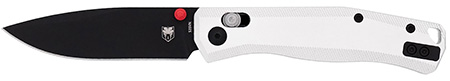[099654046403] CobraTec Knives CTRGTSIL Regent  EDC 3.25" Flip Open Plain Black TiCN S35VN Blade, 4.25" Silver Aluminum Handle