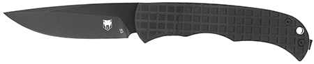 [099654044812] CobraTec Knives CTWOLVERINEGRN Wolverine  3.13" OTF Drop Point Plain Black TiCN D2 Steel Blade, 4.25" Black Textured G10 Handle