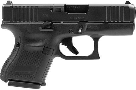 [764503051128] Glock UA265S201MOS G26 Gen5 MOS Sub-Compact Frame 9mm Luger 10+1 3.43" Black GMB Barrel, Black nDLC MOS Cut/Serrated Steel Slide, Black Polymer Frame, USA Made