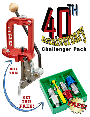 [734307921347] Lee Precision 92134 Challenger Press 40th Anniversary w/Breech Lock 9mm Dies