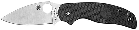 [716104013647] Spyderco C123PBK Sage 5 Lightweight Alzheimer's 3" Folding Plain Satin CPM S30V SS Blade, Black Textured FRN Handle