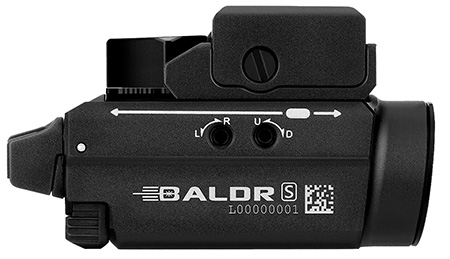 [6972378125552] Olightstore Usa Inc BALDRSBLBK Baldr S BL  Black Anodized 100/300/800 Lumens White LED Blue Laser