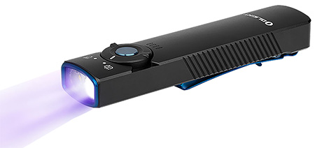 [6975498001546] Olightstore Usa Inc ARKFELDUVBKCW Arkfeld UV  Black Anodized 1/15/60/300/1,000 Lumens White LED UV Light