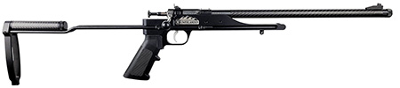 [611613021926] Keystone KSA2192 Precision 6061 Overlander Pack Rifle 22 WMR Single Shot 16.12" Carbon Fiber Threaded Barrel, Black Anodized Picatinny Rail Aluminum Receiver, Aluminum/Carbon Fiber Adjustable Skeleton