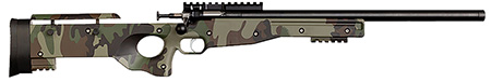 [611613421504] Crickett KSA2150-M81 Precision  Full Size 22 LR Single Shot 16.10" Blued Threaded Bull Barrel, Blued Crickettinny Rail Steel Receiver, M81 Woodland Camo Synthetic Adj LOP Stock