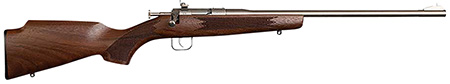 [645221100025] Chipmunk 10002 Deluxe The Original Youth Deluxe Single Shot 16.10" Satin Tapered Barrel, Satin Stainless Steel Receiver, Fixed American Walnut Stock, EZ Loader