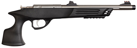 [611613007968] Crickett KSA796 Hunter Adult 22 WMR 1rd 9" Threaded Single Shot Stainless Barrel, Black Synthetic Grips