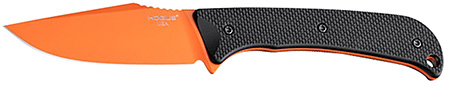 [743108358641] Hogue 35864 Extrak  3.30" Fixed Clip Point Plain Blaze Orange Cerakote CPM M4 Tool Steel Blade, Black Textured G10 Scales Handle