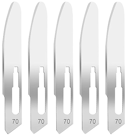 [743108358870] Hogue 35887 Expel Replacement Blades High Carbon Steel Blade #70 5 Blades