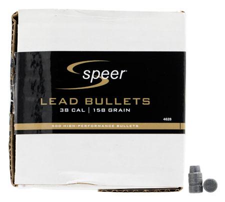 [076683046284] Speer 4628 Handgun  38Cal 158gr Lead Semi Wad Cutter Hollow Point 500 Per Box/1 Case
