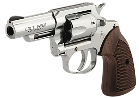 [098289001405] Colt Mfg VIPERSP3WRR Viper  357 Mag/38 Special 6rd 3" 1/2 Lug Stainless Steel Barrel, Stainless Steel Cylinder  &  Frame, American Walnut Grip, Exposed Hammer