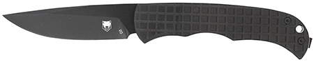 [099654045604] CobraTec Knives CTCLNHRBLK Cyclone Hidden Release 3" Flip Open Plain Black TiCN D2 Steel Blade, 4" Black Aluminum Handle