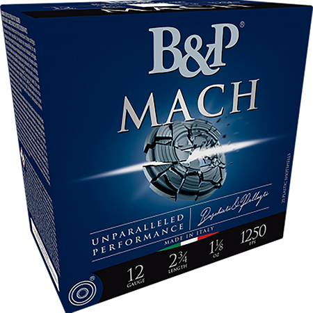 [878122007920] B & p Ammunition 12B18F85 Mach LV  12Gauge 2.75" 1 1/8oz 8.5Shot 25 Per Box/10 Case