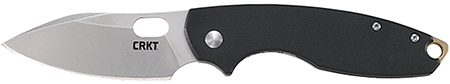 [794023531718] CRKT 5317D2 Pilar III 2.97" Folding Plain Stonewashed D2 Steel Blade, Black Textured G10 Handle